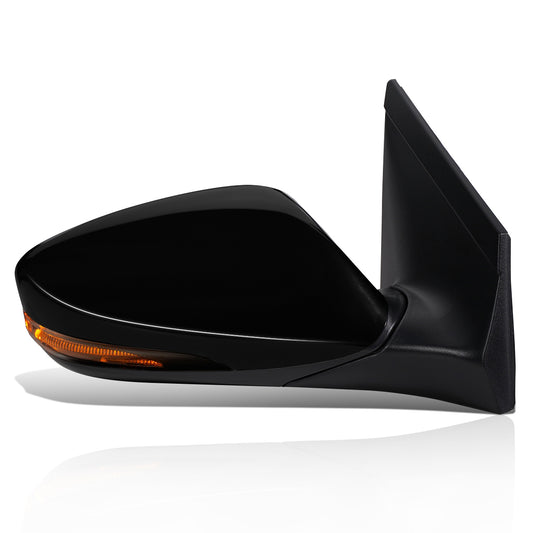 RETROVISOR MIRROR - OEM - 11-13 HYUNDAI ELANTRA - POWERED - HEATED - W/ SIGNAL LIGHT - FOLDING - BLACK MATERIAL - RIGHT