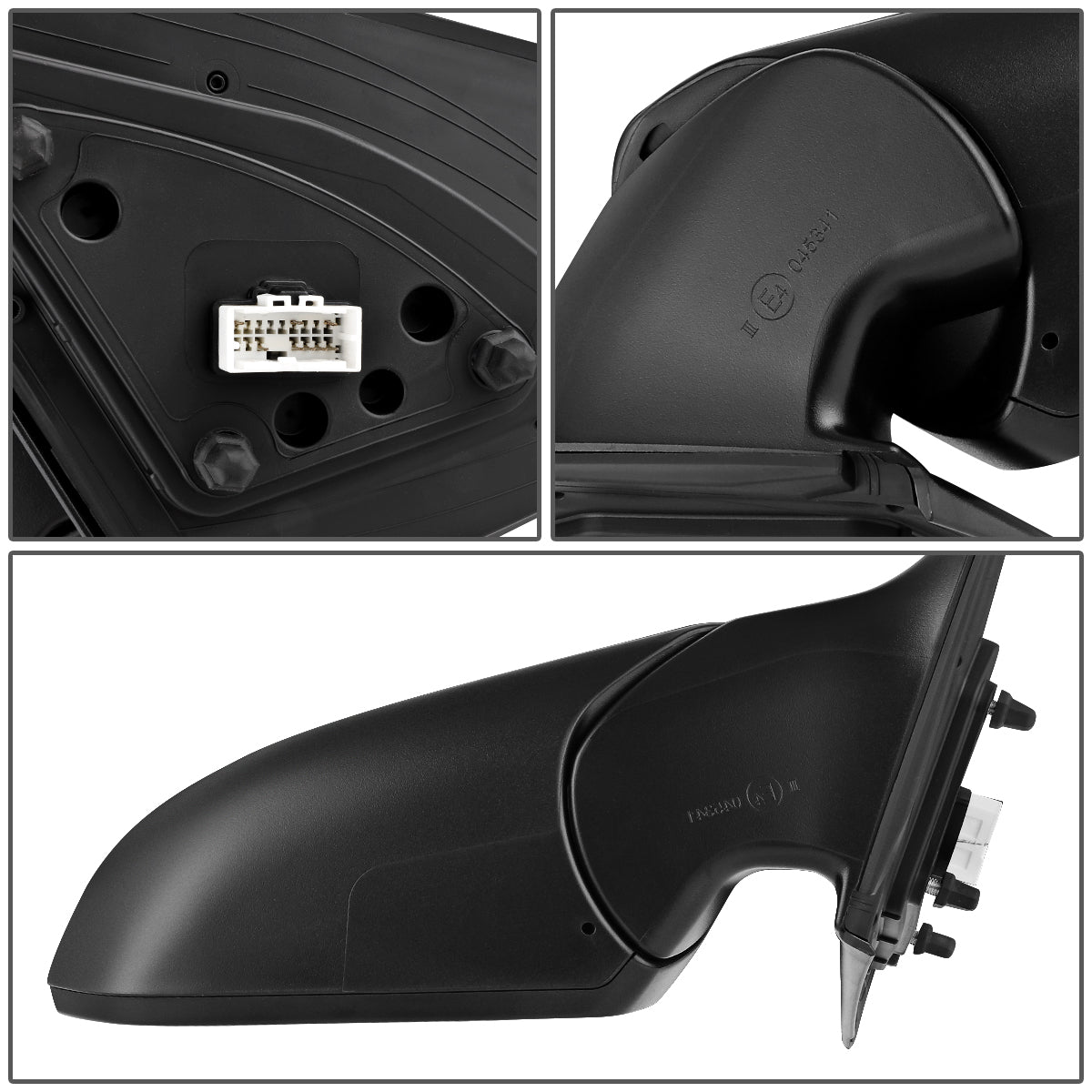 RETROVISOR MIRROR - OEM - 17-18 HYUNDAI ELANTRA - POWERED - HEATED - W/ SIGNAL LIGHT - W/ BSD - FOLDING - BLACK MATERIAL - RIGHT