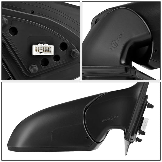 RETROVISOR MIRROR - OEM - 17-18 HYUNDAI ELANTRA - POWERED - HEATED - W/ SIGNAL LIGHT - W/ BSD - FOLDING - BLACK MATERIAL - RIGHT