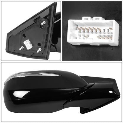 RETROVISOR MIRROR - OE STYLE - HYUNDAI SANTA FE SPORT 13-18 - WITH MEMORY WITH HEATED GLASS WITH TURN SIGNAL WITH BLIND SPOT - PASSENGER SIDE - PAINT TO MATCH - BLACK