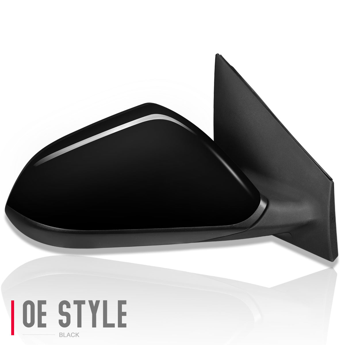 RETROVISOR MIRROR - OEM - 15-17 HYUNDAI SONATA - POWERED - W/ BSD - FOLDING - TEXTURED - BLACK MATERIAL - RIGHT