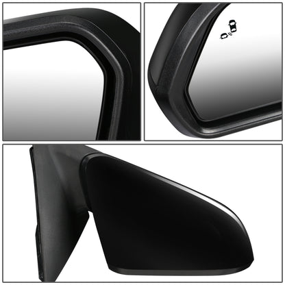 RETROVISOR MIRROR - OEM - 15-17 HYUNDAI SONATA - POWERED - W/ BSD - FOLDING - TEXTURED - BLACK MATERIAL - RIGHT