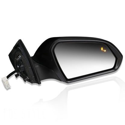 RETROVISOR MIRROR - OEM - 15-17 HYUNDAI SONATA - POWERED - W/ BSD - FOLDING - TEXTURED - BLACK MATERIAL - RIGHT