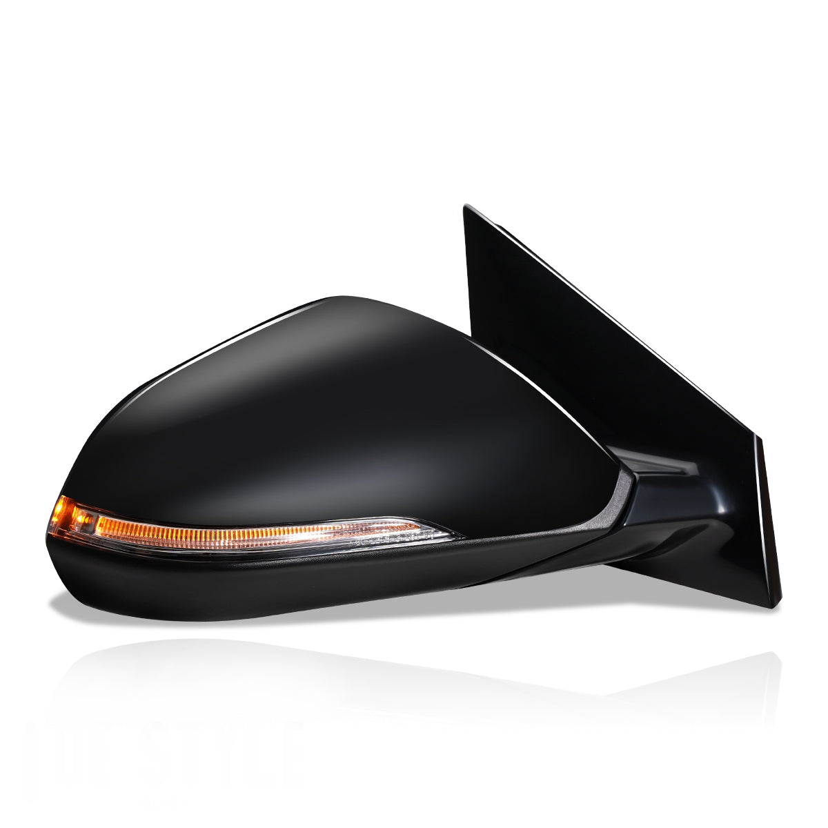 RETROVISOR MIRROR - OEM - 15-17 HYUNDAI SONATA - POWERED - HEATED - W/ SIGNAL LIGHT - W/ BSD - FOLDING - TEXTURED - BLACK MATERIAL - RIGHT