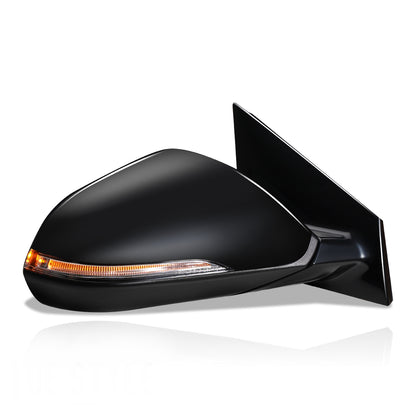 RETROVISOR MIRROR - OEM - 15-17 HYUNDAI SONATA - POWERED - HEATED - W/ SIGNAL LIGHT - W/ BSD - FOLDING - TEXTURED - BLACK MATERIAL - RIGHT