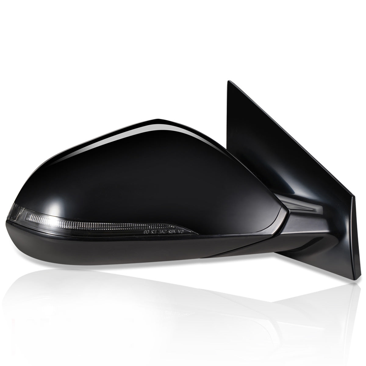 RETROVISOR MIRROR - OEM - 15-17 HYUNDAI ELANTRA - POWERED - HEATED - W/ SIGNAL LIGHT - W/ BSD - FOLDING - BLACK MATERIAL - RIGHT