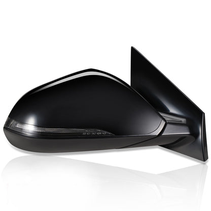 RETROVISOR MIRROR - OEM - 15-17 HYUNDAI ELANTRA - POWERED - HEATED - W/ SIGNAL LIGHT - W/ BSD - FOLDING - BLACK MATERIAL - RIGHT