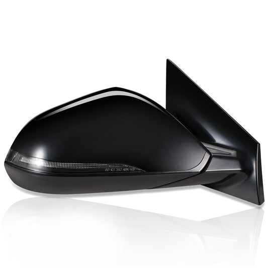 RETROVISOR MIRROR - OEM - 15-17 HYUNDAI ELANTRA - POWERED - HEATED - W/ SIGNAL LIGHT - W/ BSD - FOLDING - BLACK MATERIAL - RIGHT