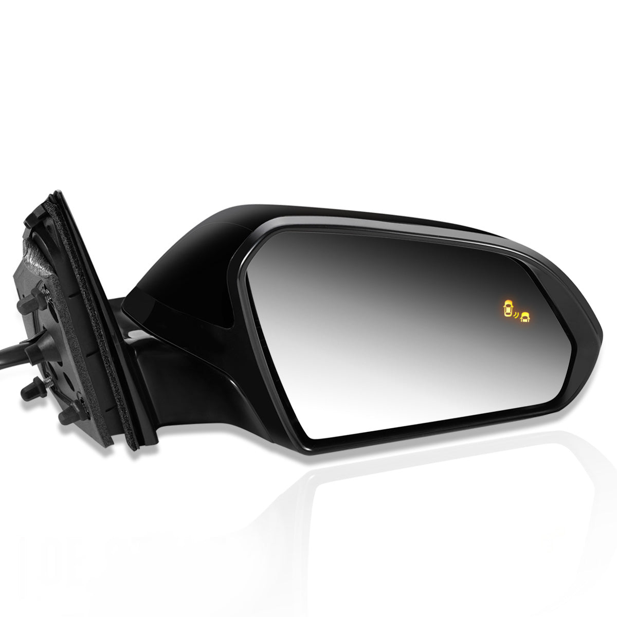 RETROVISOR MIRROR - OEM - 15-17 HYUNDAI ELANTRA - POWERED - HEATED - W/ SIGNAL LIGHT - W/ BSD - FOLDING - BLACK MATERIAL - RIGHT