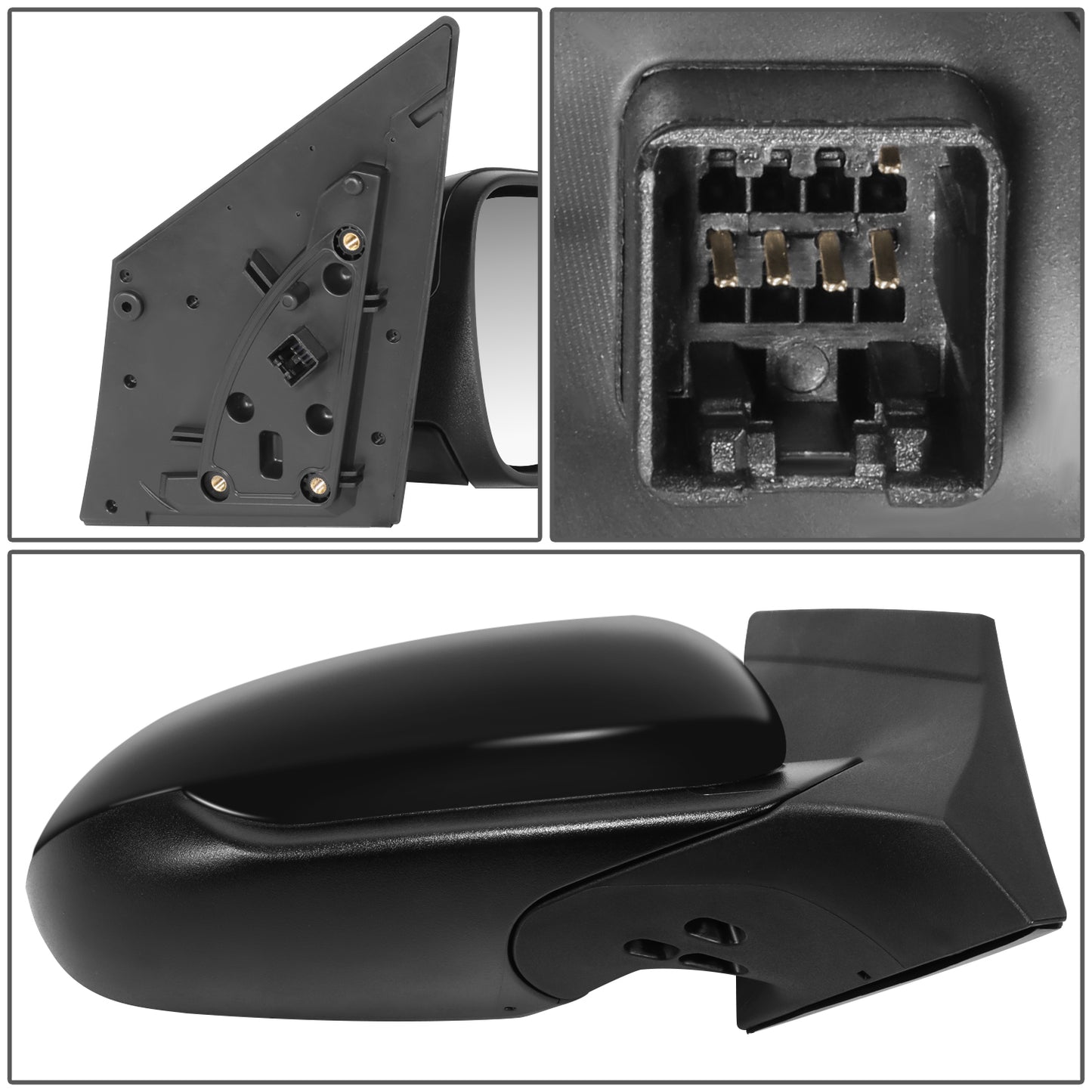 RETROVISOR MIRROR - OE STYLE - HYUNDAI ACCENT 18-22 - WITH POWER WITH HEATED GLASS - PASSENGER SIDE - PAINT TO MATCH - BLACK