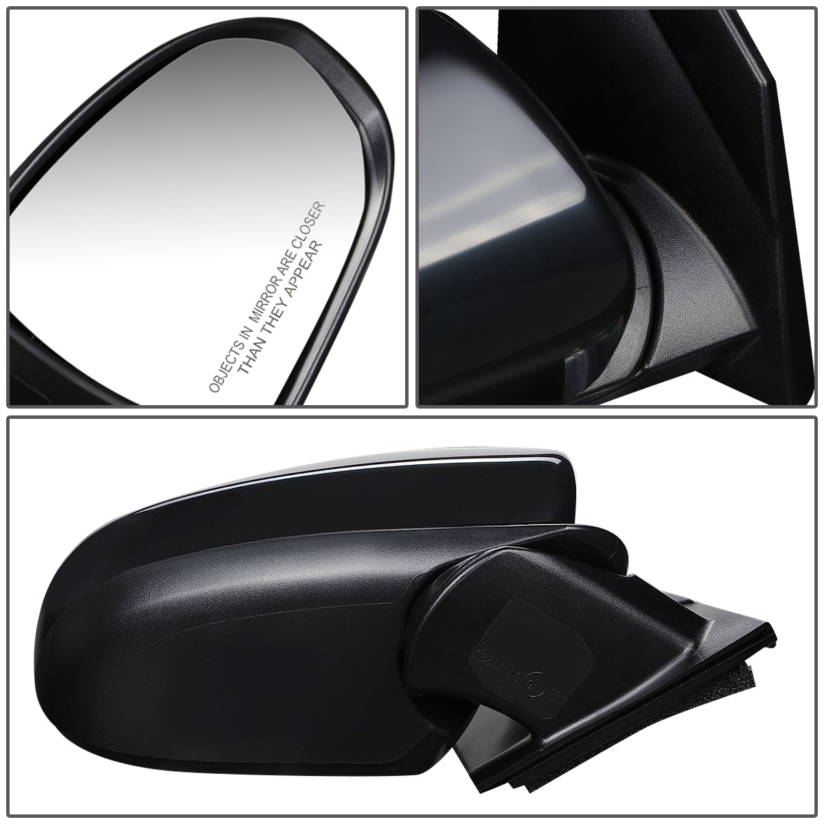 RETROVISOR MIRROR - OEM - 16-18 HYUNDAI TUCSON - POWERED - HEATED - FOLDING - BLACK MATERIAL - RIGHT
