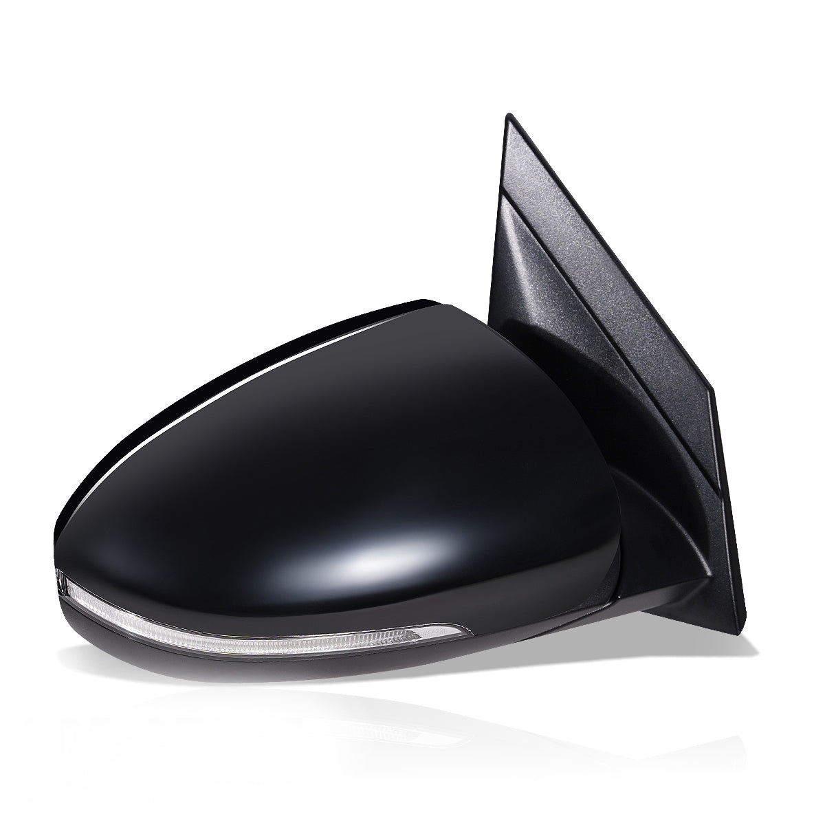 RETROVISOR MIRROR - OEM - 16-18 HYUNDAI TUCSON - POWERED - HEATED - W/ SIGNAL LIGHT - FOLDING - BLACK MATERIAL - RIGHT