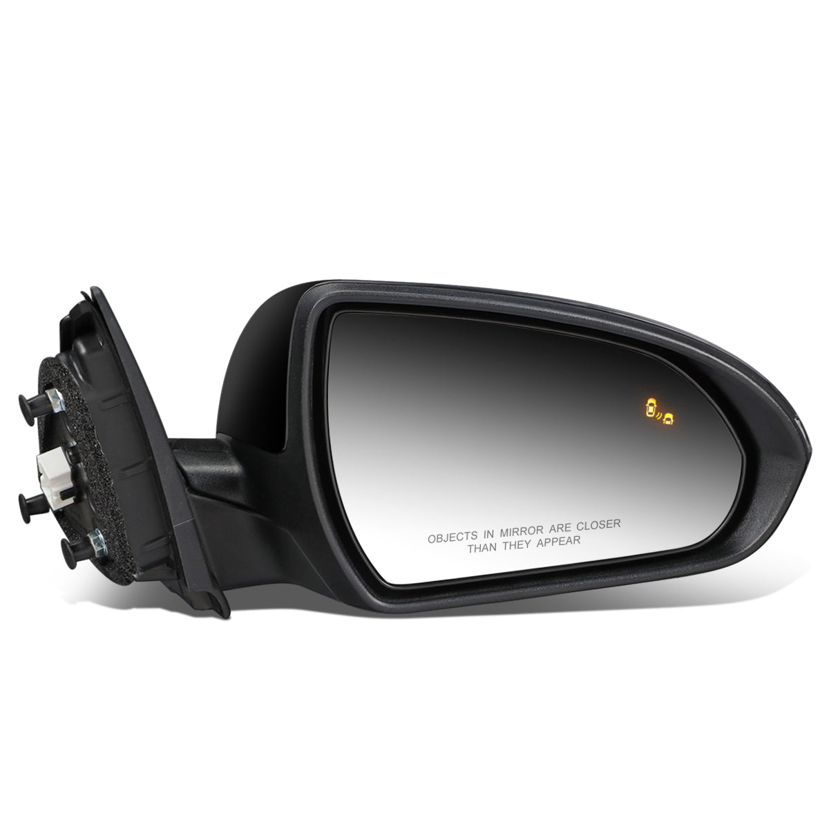 RETROVISOR MIRROR - OEM - 17-18 HYUNDAI ELANTRA - POWERED - HEATED - W/ SIGNAL LIGHT - W/ BSD - FOLDING - BLACK MATERIAL - RIGHT