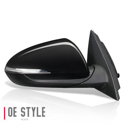 RETROVISOR MIRROR - OEM - 17-18 HYUNDAI ELANTRA - POWERED - HEATED - W/ SIGNAL LIGHT - W/ BSD - FOLDING - BLACK MATERIAL - RIGHT