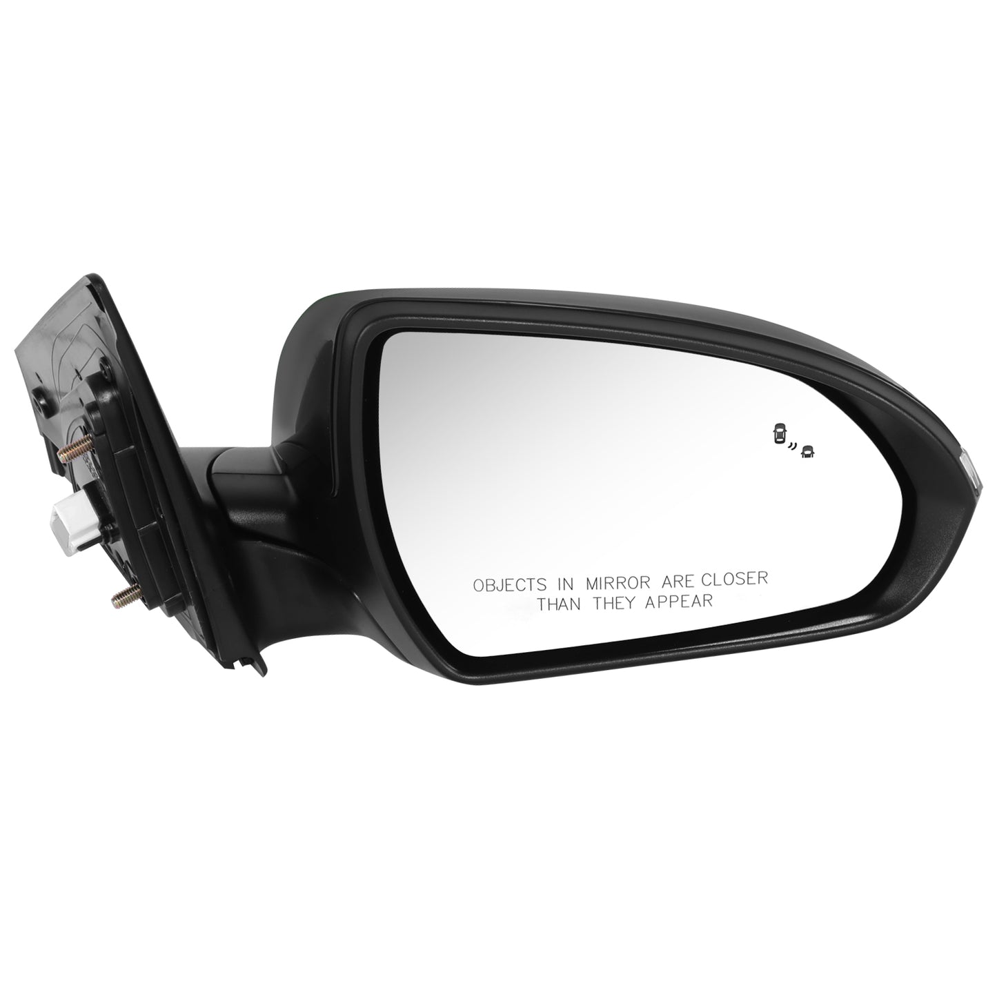 RETROVISOR MIRROR - OE STYLE - HYUNDAI ELANTRA 2017-2018 - WITH POWER WITH HEATED GLASS WITH TURN SIGNAL WITH BLIND SPOT KOREA BUILT - PASSENGER RIGHT SIDE - BLACK