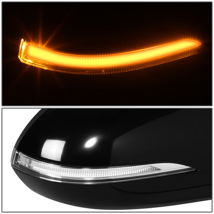 RETROVISOR MIRROR - OE STYLE - HYUNDAI ELANTRA 2017-2018 - WITH POWER WITH HEATED GLASS WITH TURN SIGNAL WITH BLIND SPOT KOREA BUILT - PASSENGER RIGHT SIDE - BLACK