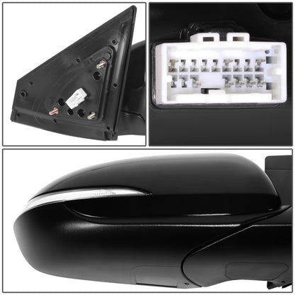RETROVISOR MIRROR - OE STYLE - HYUNDAI ELANTRA 2017-2018 - WITH POWER WITH HEATED GLASS WITH TURN SIGNAL WITH BLIND SPOT KOREA BUILT - PASSENGER RIGHT SIDE - BLACK