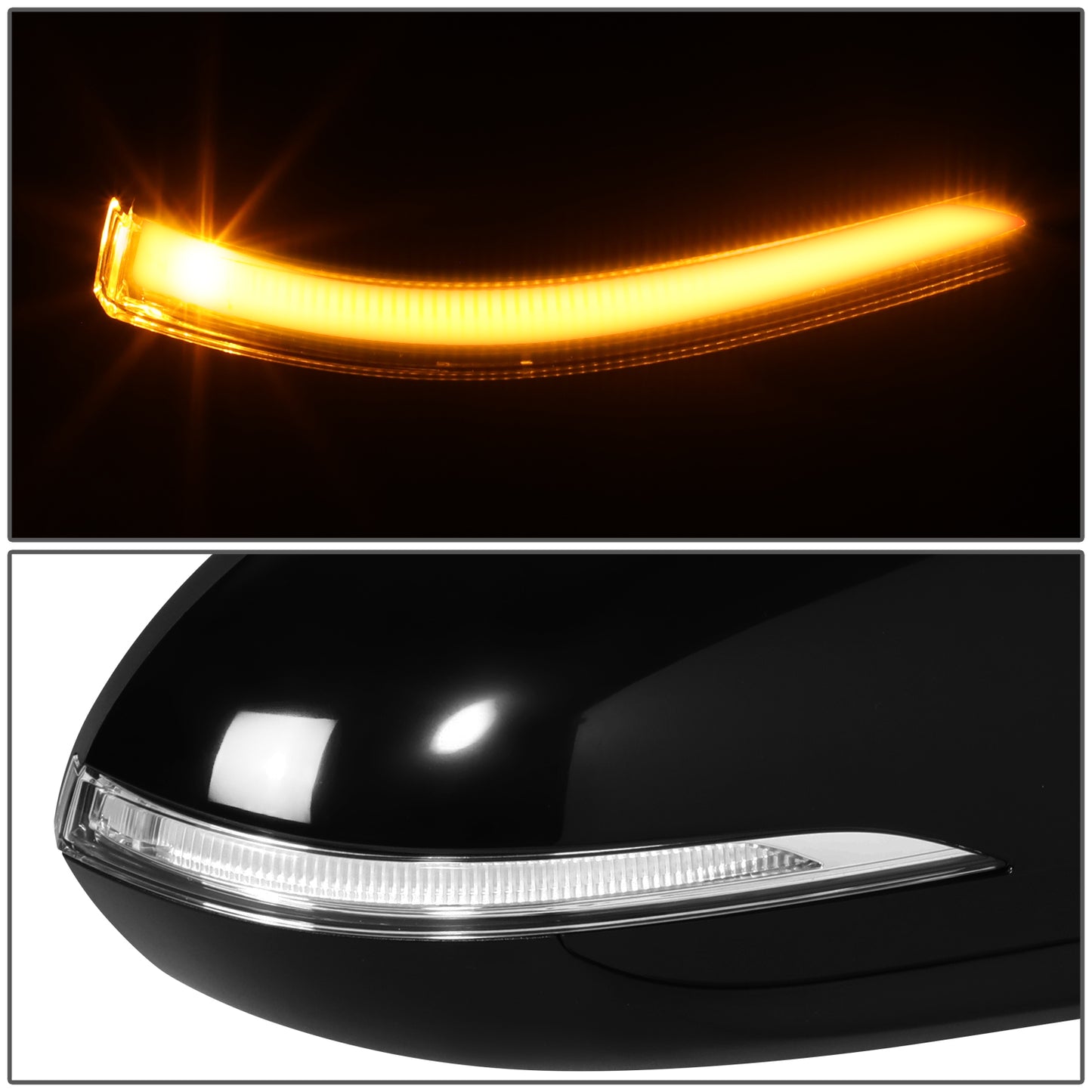 RETROVISOR MIRROR - OE STYLE - HYUNDAI ELANTRA 2017-2018 - WITH MEMORY WITH HEATED GLASS WITH TURN SIGNAL WITH BLIND SPOT KOREA BUILT - PASSENGER RIGHT SIDE - BLACK