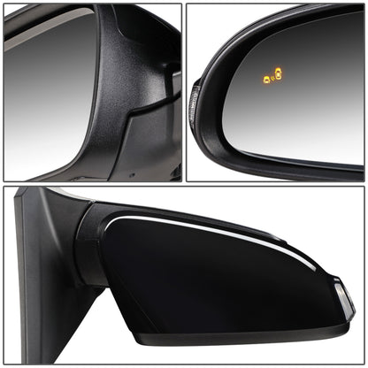 RETROVISOR MIRROR - OEM - 18-20 HYUNDAI KONA - POWERED - HEATED - W/ SIGNAL LIGHT - W/ BSD - FOLDING - BLACK MATERIAL - RIGHT