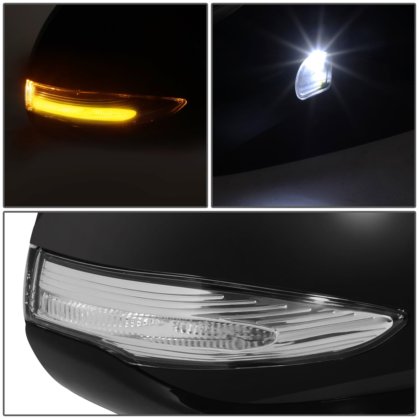 RETROVISOR MIRROR - OE STYLE - HYUNDAI SANTA FE 19-20 - WITH POWER WITH HEATED GLASS WITH TURN SIGNAL - PASSENGER SIDE - PAINT TO MATCH - BLACK