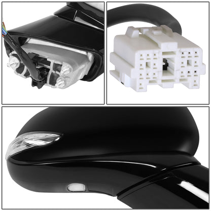 RETROVISOR MIRROR - OE STYLE - HYUNDAI SANTA FE 19-20 - WITH POWER WITH HEATED GLASS WITH TURN SIGNAL - PASSENGER SIDE - PAINT TO MATCH - BLACK