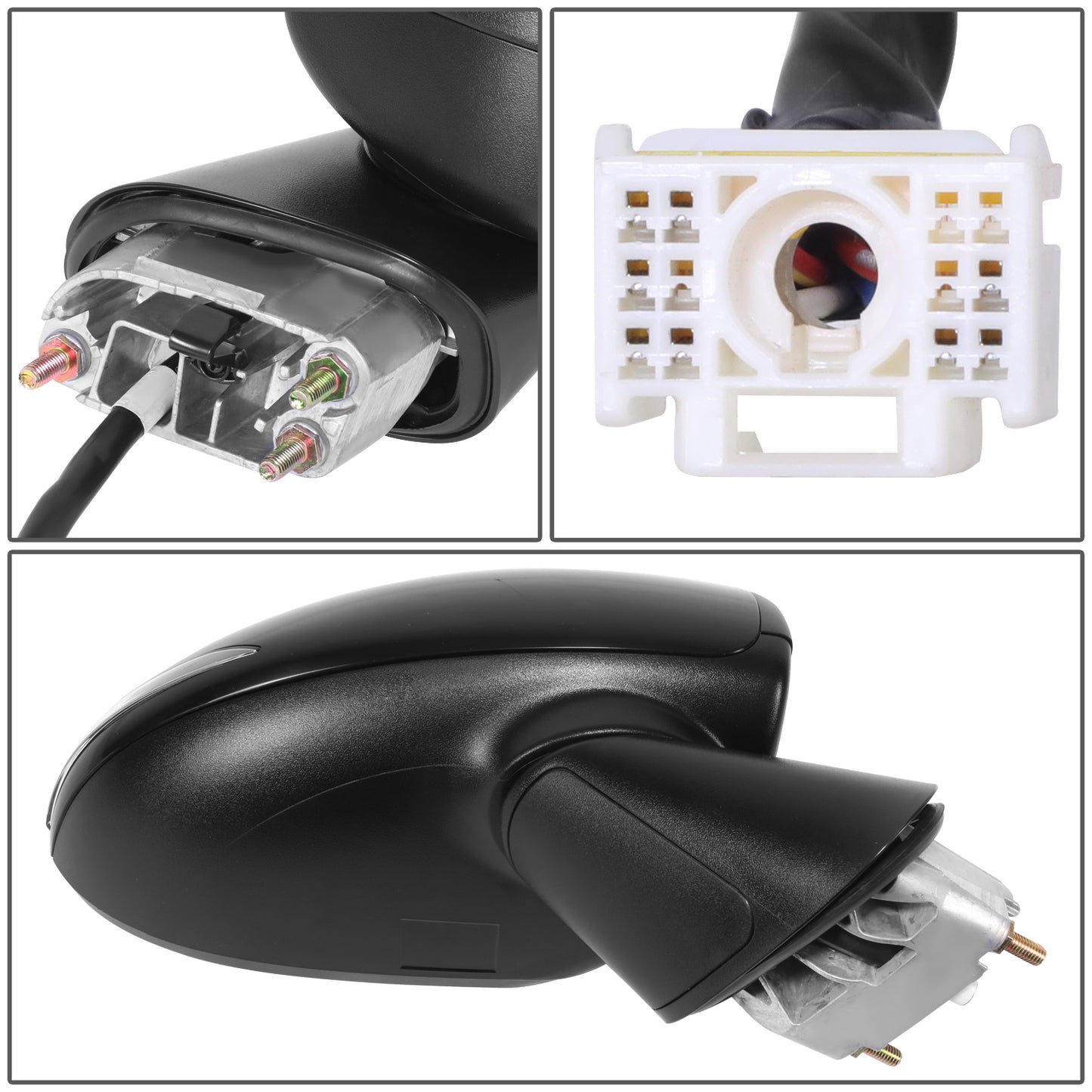 RETROVISOR MIRROR - OE STYLE - HYUNDAI SONATA 2020-2023 - WITH POWER WITH HEATED GLASS WITH BLIND SPOT - PASSENGER RIGHT SIDE - BLACK