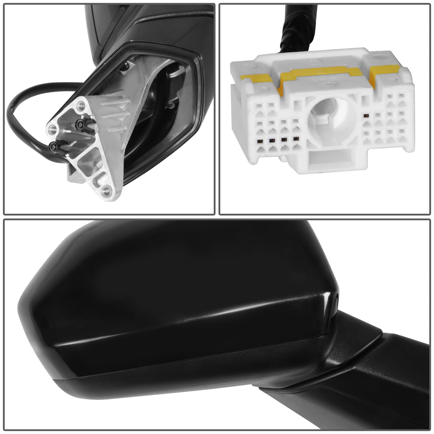 RETROVISOR MIRROR - OE STYLE - HYUNDAI PALISADE 20-22 - WITH POWER WITH HEATED GLASS - PASSENGER SIDE - PAINT TO MATCH - BLACK