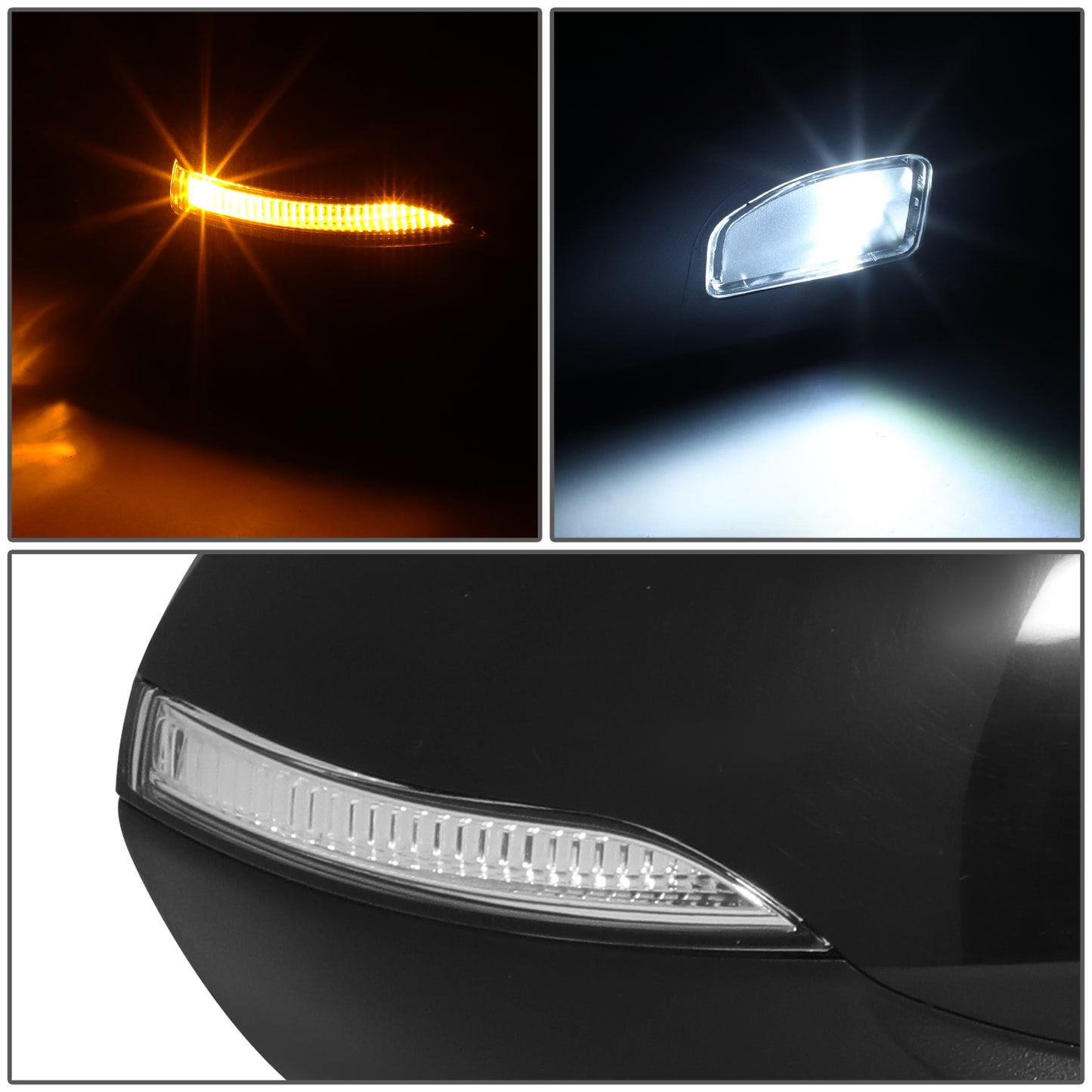 RETROVISOR MIRROR - OE STYLE - HYUNDAI IONIQ 17-22 - WITH POWER WITH HEATED GLASS WITH PUDDLE WITH TURN SIGNAL WITH MEMORY - PASSENGER SIDE - PAINT TO MATCH - BLACK