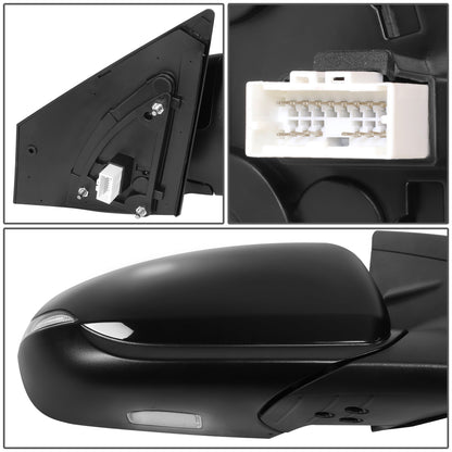 RETROVISOR MIRROR - OE STYLE - HYUNDAI IONIQ 17-22 - WITH POWER WITH HEATED GLASS WITH PUDDLE WITH TURN SIGNAL WITH MEMORY - PASSENGER SIDE - PAINT TO MATCH - BLACK