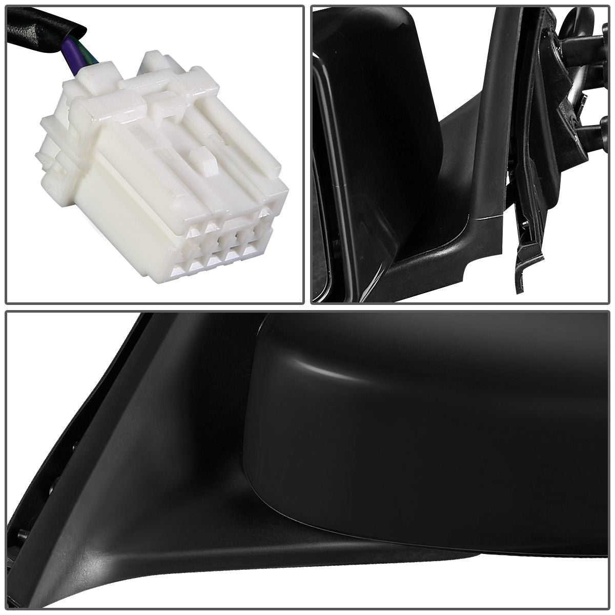 RETROVISOR MIRROR - OEM - 03-07 INFINITI G 35 COUPE - POWERED - TEXTURED - BLACK - LEFT