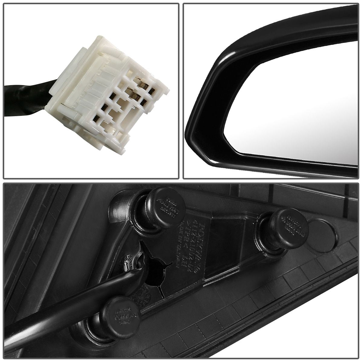 RETROVISOR MIRROR - OEM - 03-07 INFINITI G 35 COUPE - POWERED - HEATED - TEXTURED - BLACK - LEFT