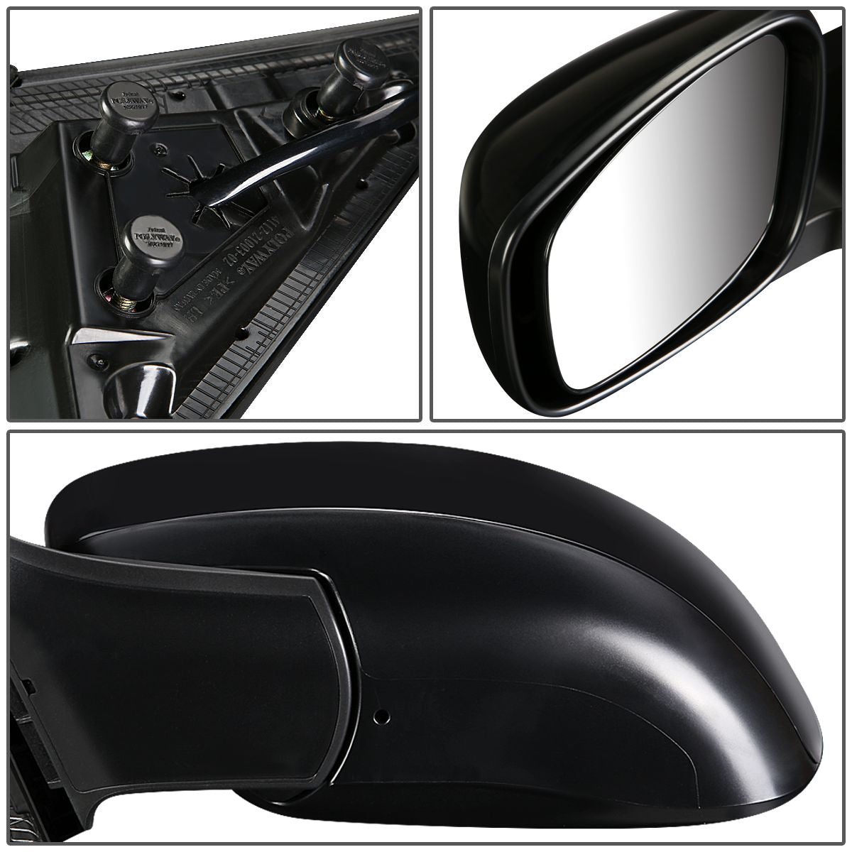 RETROVISOR MIRROR - OEM - 08-13 INFINITI G37 COUPE / 14-15 INFINITI Q60 - POWERED - TEXTURED - BLACK - LEFT