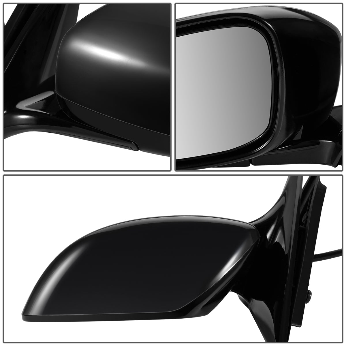 RETROVISOR MIRROR - OEM - 09-13 INFINITI G37 2/4-DR - POWERED - HEATED - FOLDING - BLACK MATERIAL - LEFT