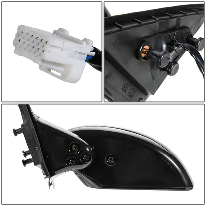 RETROVISOR MIRROR - OEM - 06-10 INFINITI M34, M45 - POWERED - HEATED - W/ MEMORY - FOLDING - BLACK MATERIAL - LEFT