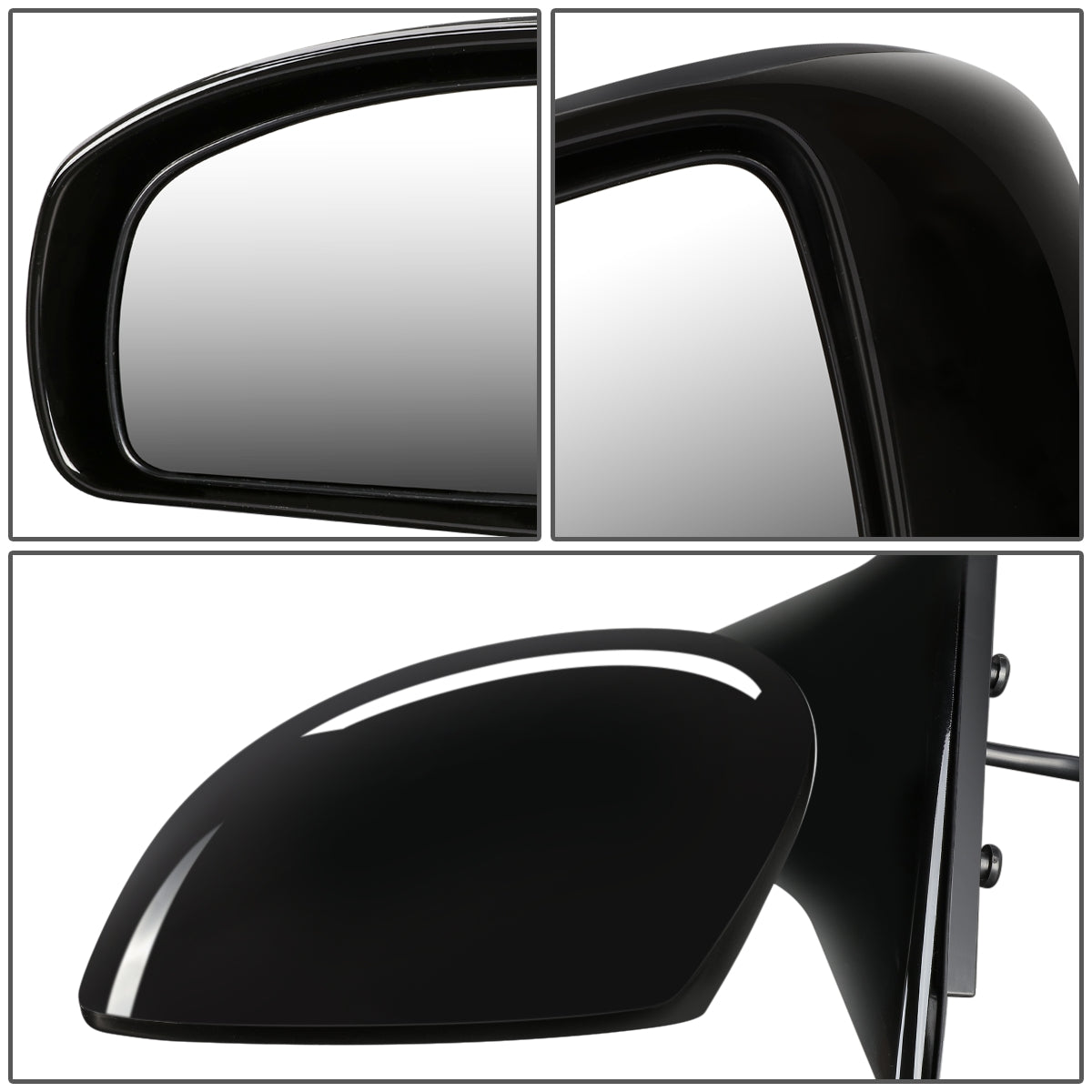 RETROVISOR MIRROR - OEM - 07-08 INFINITI G 35 SEDAN - POWERED - TEXTURED - BLACK - LEFT