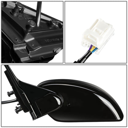 RETROVISOR MIRROR - OEM - 07-08 INFINITI G 35 SEDAN - POWERED - TEXTURED - BLACK - LEFT