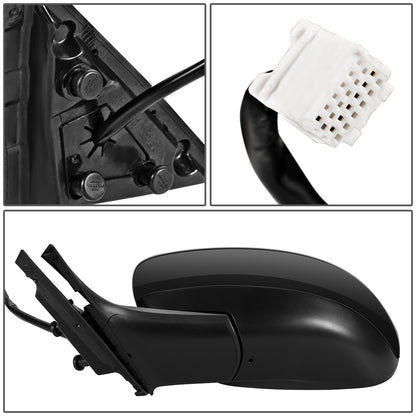 RETROVISOR MIRROR - OEM - 09-13 INFINITI G37 2/4-DR - POWERED - HEATED - POWER FOLDING - BLACK MATERIAL - LEFT