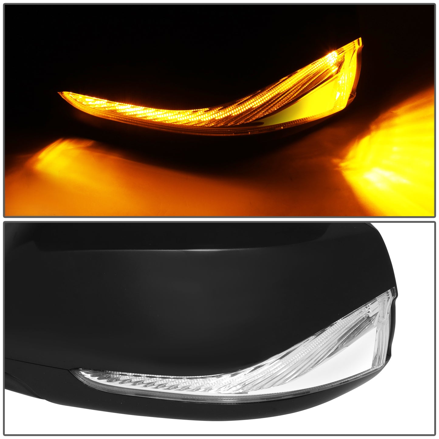 RETROVISOR MIRROR - OE STYLE - INFINITI Q50 2014-2021 - WITH POWER WITH HEATED WITH SIGNAL - DRIVER LEFT SIDE - BLACK