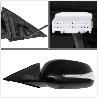 RETROVISOR MIRROR - OE STYLE - INFINITI Q50 2014-2021 - WITH POWER WITH HEATED WITH SIGNAL - DRIVER LEFT SIDE - BLACK