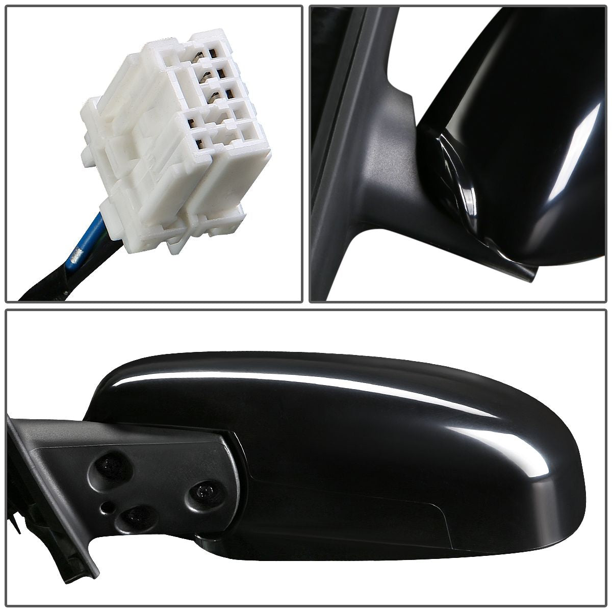 RETROVISOR MIRROR - OEM - 03-06 INFINITI G 35 SEDAN - POWERED - HEATED - TEXTURED - BLACK - RIGHT