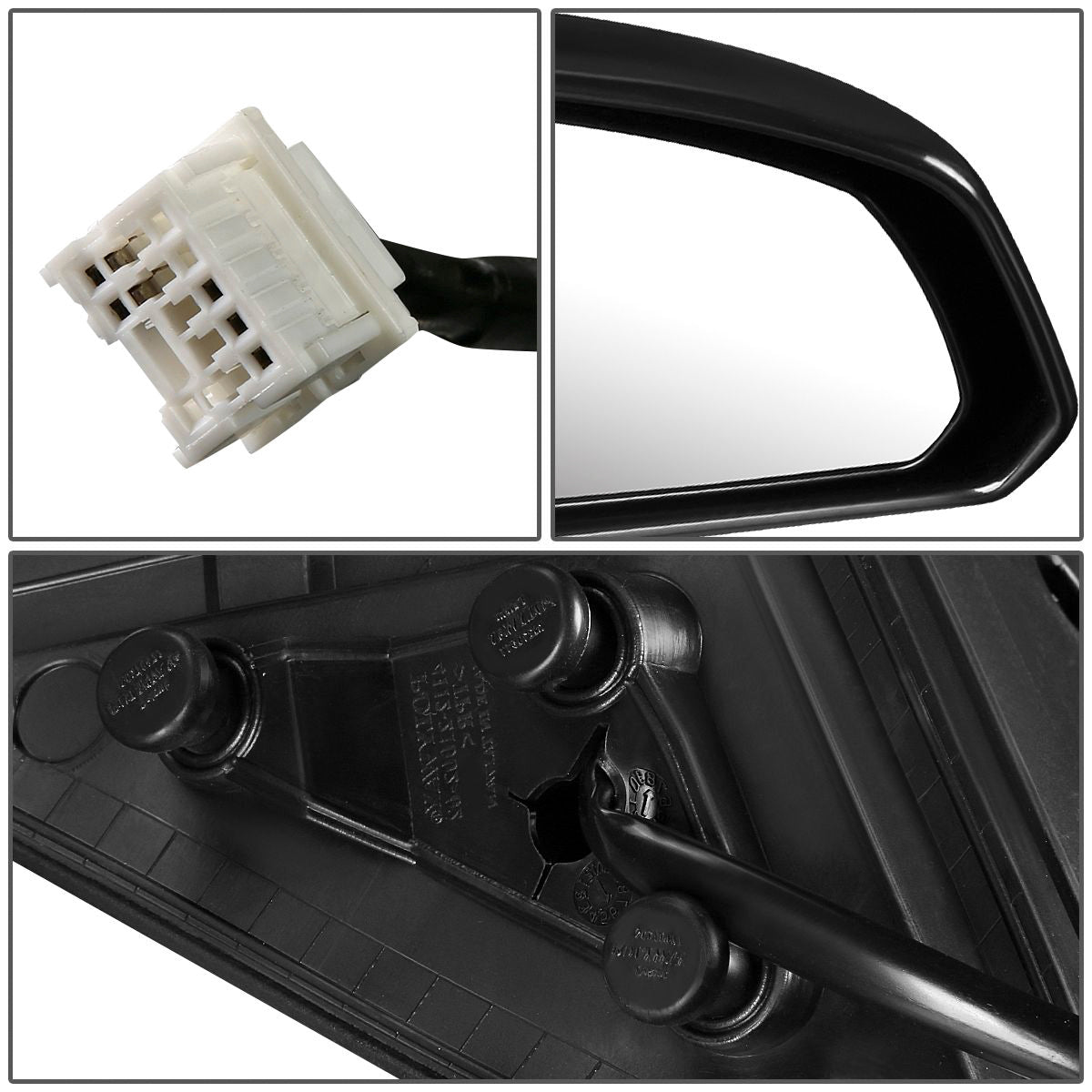 RETROVISOR MIRROR - OEM - 03-07 INFINITI G 35 COUPE - POWERED - HEATED - TEXTURED - BLACK - RIGHT