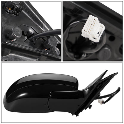 RETROVISOR MIRROR - OEM - 09-13 INFINITI G37 2/4-DR - POWERED - HEATED - FOLDING - BLACK MATERIAL - RIGHT