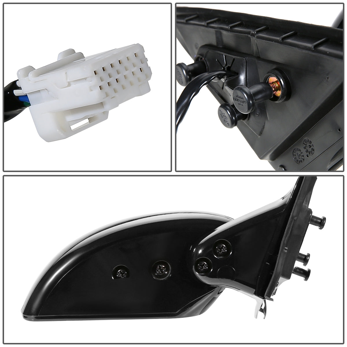 RETROVISOR MIRROR - OEM - 06-10 INFINITI M35, M45 - POWERED - HEATED - W/ MEMORY - FOLDING - BLACK MATERIAL - RIGHT