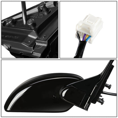 RETROVISOR MIRROR - OEM - 07-08 INFINITI G 35 SEDAN - POWERED - HEATED - TEXTURED - BLACK - RIGHT