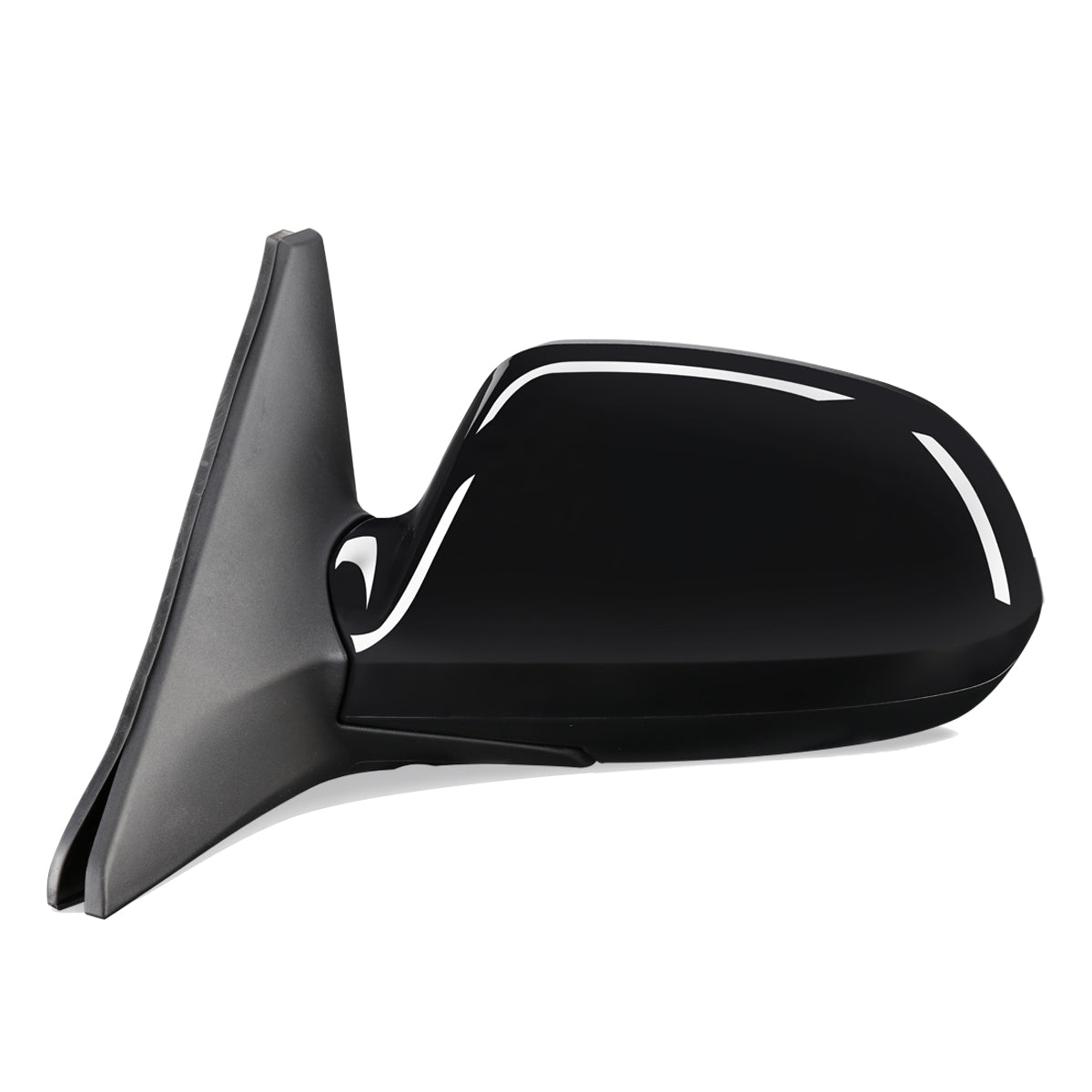 RETROVISOR MIRROR - OEM - 02-04 KIA SPECTRA 1.8L - MANUAL - PAINTABLE - BLACK - LEFT