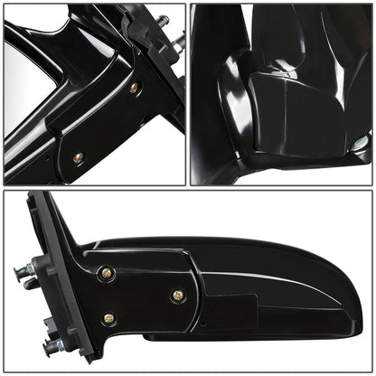 RETROVISOR MIRROR - OEM - 02-04 KIA SPECTRA 1.8L - POWERED - PAINTABLE - BLACK - LEFT