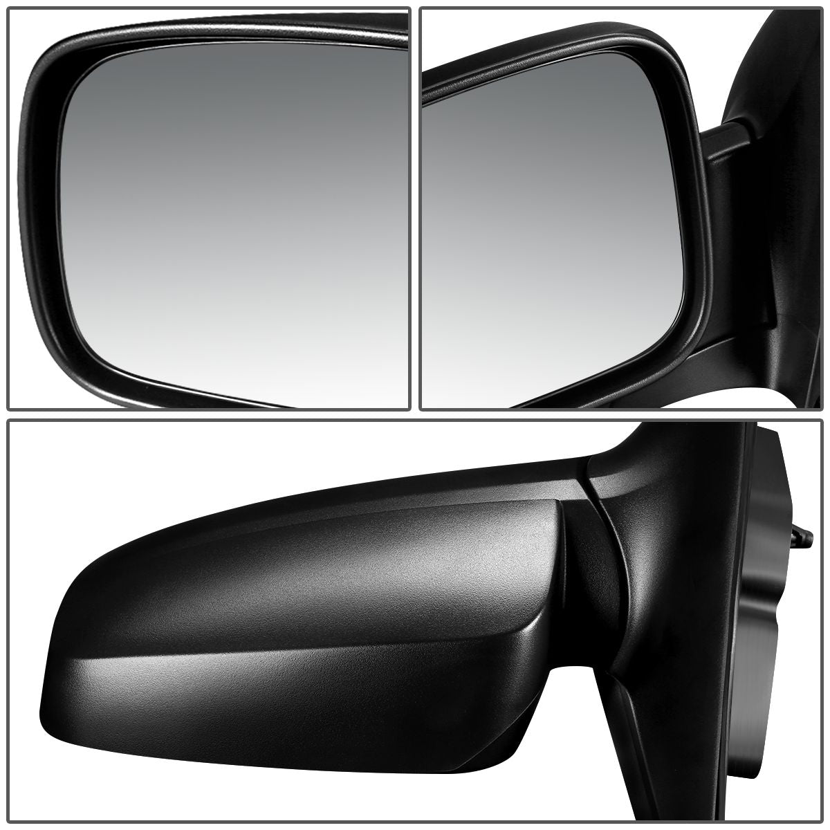 RETROVISOR MIRROR - OEM - 03-09 KIA SORENTO BASE LX - POWERED - HEATED - TEXTURED - BLACK - LEFT