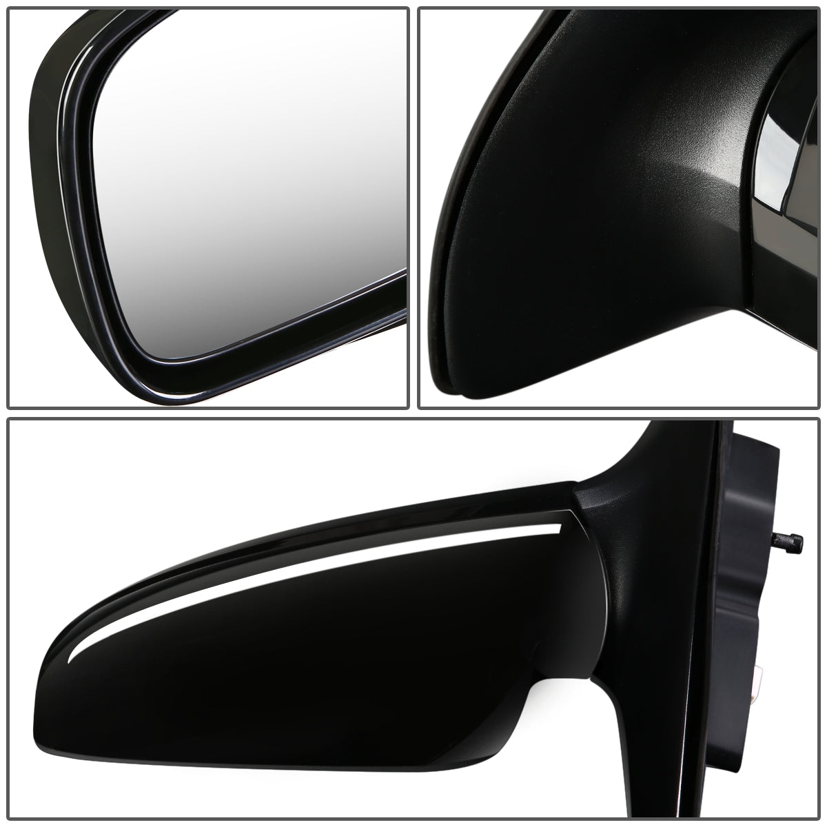 RETROVISOR MIRROR - OEM - 03-09 KIA SORENTO EX - POWERED - HEATED - TEXTURED - BLACK - LEFT