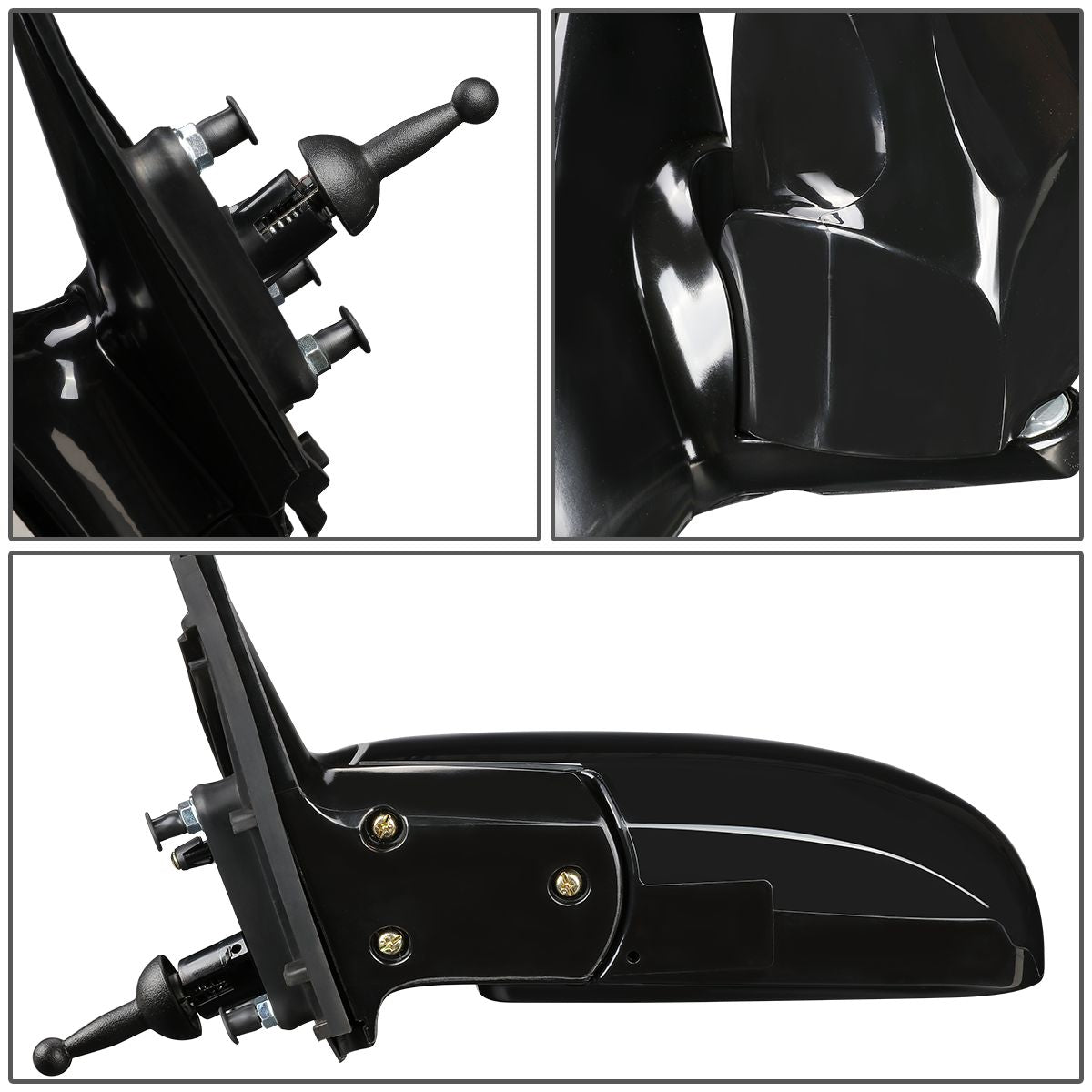 RETROVISOR MIRROR - OEM - 04-09 KIA SPECTRA 2.0L / 05-09 KIA SPECTRA5 - MANUAL - PAINTABLE - BLACK - LEFT