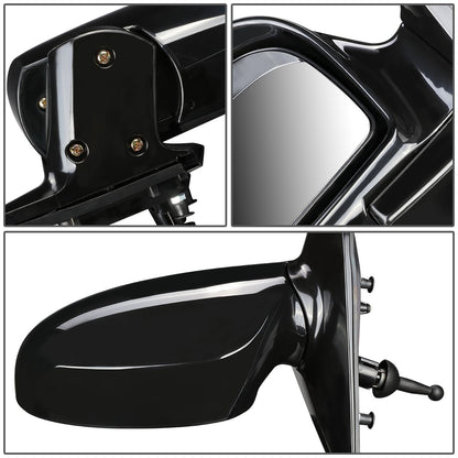 RETROVISOR MIRROR - OEM - 04-09 KIA SPECTRA 2.0L / 05-09 KIA SPECTRA5 - MANUAL - PAINTABLE - BLACK - LEFT